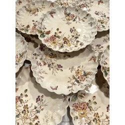 Terre de Fer anglaise - belle série de 18 assiettes