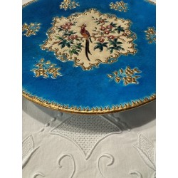 Longwy - Plat circulaire en émaux cloisonnés