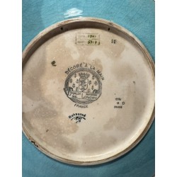 Longwy - Plat circulaire en émaux cloisonnés