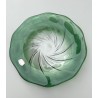 Val Saint Lambert - Grande coupe XXL en cristal vert