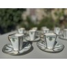 Limoges - Belle série de 10 tasses à café époque Art Déco