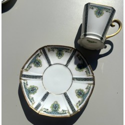 Limoges - Belle série de 10 tasses à café époque Art Déco