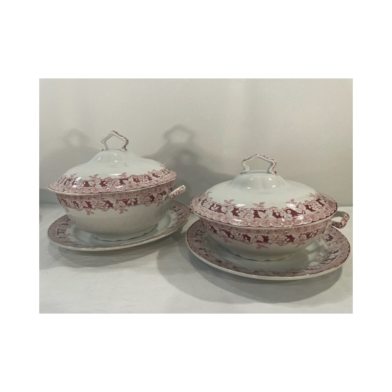 Lot De 2 Raviers Dinette En Faïence – St Amand & Hamage Nord, Motifs Humoristiques, état D'occasion