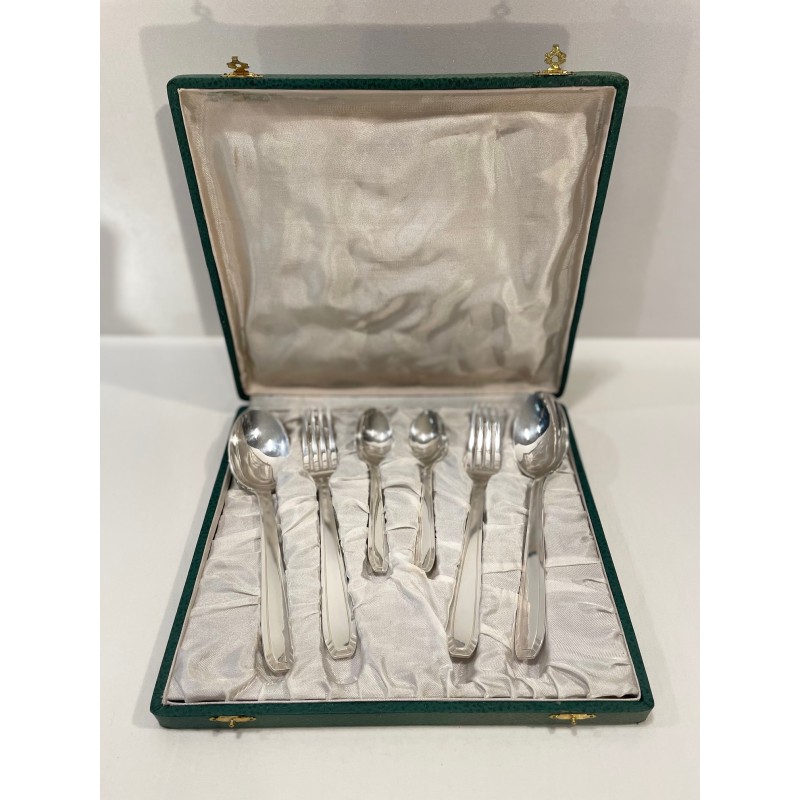 Coffret Cadeau de Mariage 6 pièces en Métal Argenté