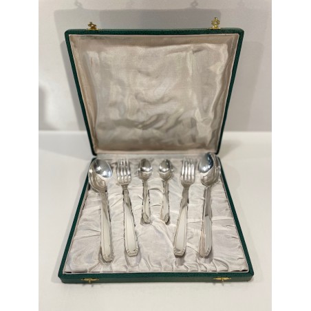 Coffret Cadeau de Mariage 6 pièces en Métal Argenté