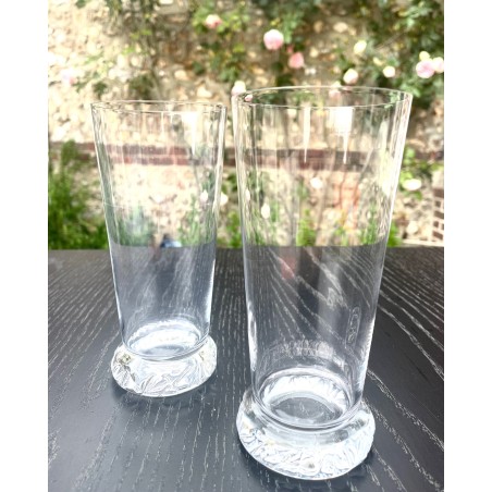 Daum - Duo de Verres à Orangeade en cristal modèle Kim