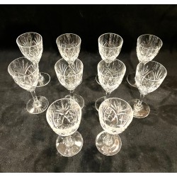 Saint Louis - Série de 10 verres à vin en cristal