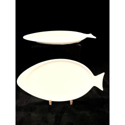 Duo Service à poisson en porcelaine blanche