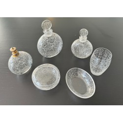 Baccarat - Garniture de toilette en cristal modèle Michel Angelo 1940