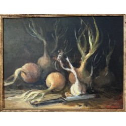 Jean Pierre VANOT - Nature morte aux oignons