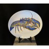 Pillivuyt - 8 assiettes au décor de Homard Bleu en porcelaine