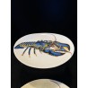 Pillivuyt - 8 assiettes au décor de Homard Bleu en porcelaine