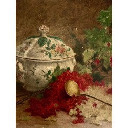 Désiré Alfred MAGNE (1855-1936) - Nature morte aux groseilles