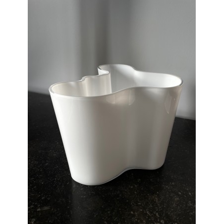 Iittala- Savoy Vase d'Alvar Aalto en verre Blanc