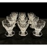 Série de 12 verres anciens à pans coupés